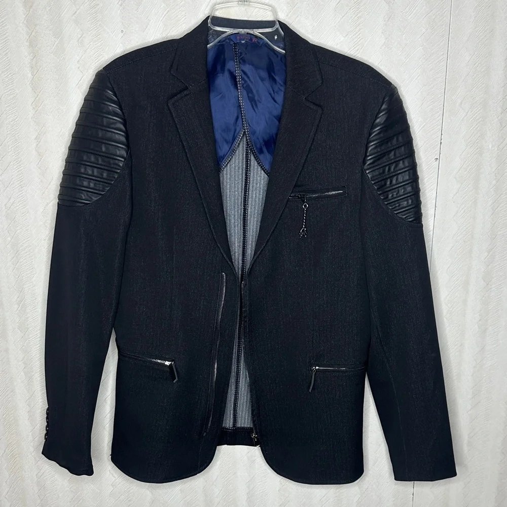 🔥 🆕 RNT 23 RON TOMSON Modern Shoulder Moto Cross Shoulder Sports Coat - Black M